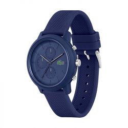 Montre chronographe homme lacoste 12.12 silicone bleu - chronographes - edora - 1