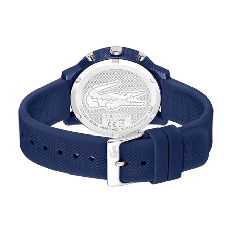 Montre chronographe homme lacoste 12.12 silicone bleu – chronographes