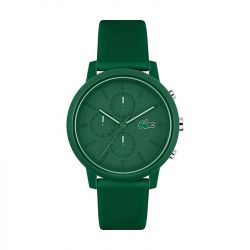 Montre chronographe homme lacoste 12.12 silicone vert - chronographes - edora - 0