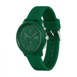 Montre chronographe homme lacoste 12.12 silicone vert - chronographes - edora - 1