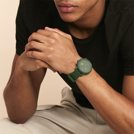 Montre chronographe homme lacoste 12.12 silicone vert – chronographes