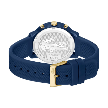Montre chronographe homme lacoste 12.12 silicone bleu – chronographes