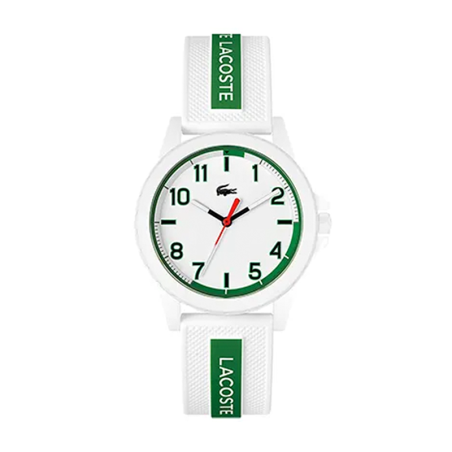 Montre enfant lacoste teen rider silicone blanc – junior