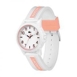 Montre enfant lacoste rider silicone blanc et rose - juniors - edora - 1