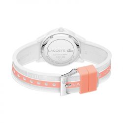 Montre enfant lacoste rider silicone blanc et rose - juniors - edora - 3