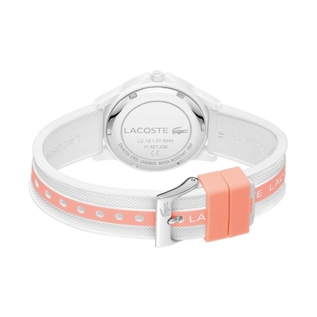 Montre enfant lacoste rider silicone blanc et rose – junior
