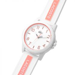 Montre enfant lacoste rider silicone blanc et rose - juniors - edora - 4