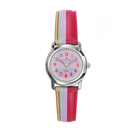 Montre enfant certus junior cuir multicolore – pédagogiques