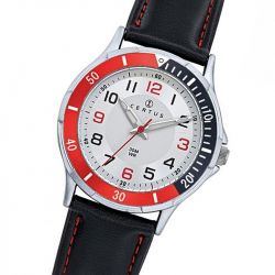 Montre enfant certus junior cuir noir - juniors - edora - 1