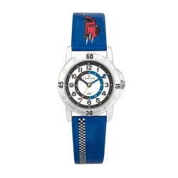 Montre enfant certus junior voiture cuir bleu - pedagogiques - edora - 0