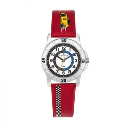 Montre enfant certus junior voiture cuir rouge - pedagogiques - edora - 0