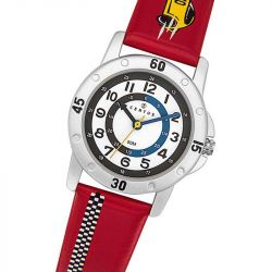 Montre enfant certus junior voiture cuir rouge - pedagogiques - edora - 1