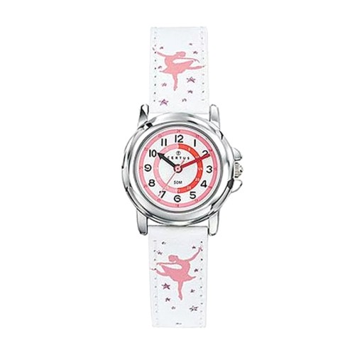 Montre Enfant CERTUS JUNIOR Cuir Blanc et Rose