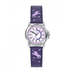 Montre enfant certus junior cuir violet - pedagogiques - edora - 0