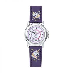 Montre enfant certus junior licorne cuir violet - pedagogiques - edora - 0