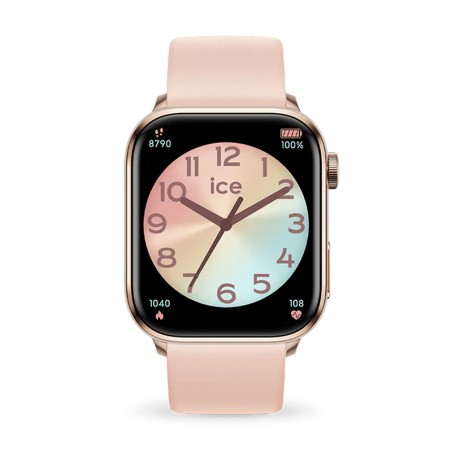 Montre connectée femme ice watch smart 2.0 rose-gold silicone rose – connectées