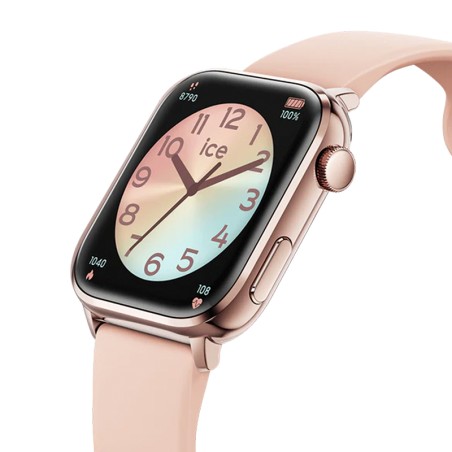 Montre connectée femme ice watch smart 2.0 rose-gold silicone rose – connectées