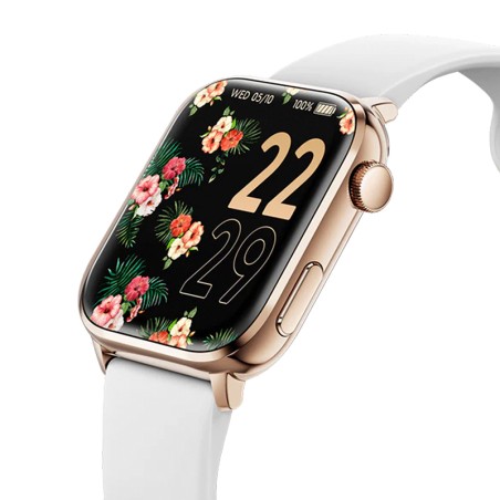 Montre connectée femme ice watch smart 2.0 rose-gold silicone blanc – connectées