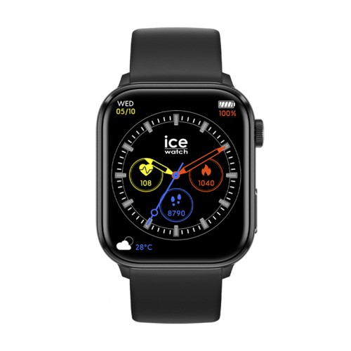 Montre Connectée Homme ICE WATCH SMART 2.0 BLACK Silicone Noir