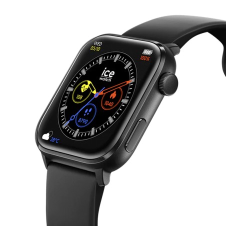 Montre connectée homme ice watch smart 2.0 black silicone noir – connectées