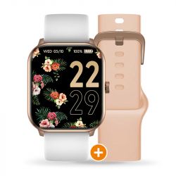 Montre connectée femme ice watch smart 1.0 rose-gold silicone blanc et silicone rose - connectees - edora - 0