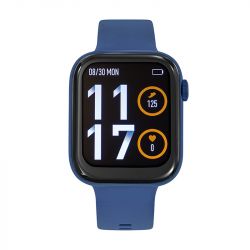 Montre mixte connectée tekday noir silicone bleu - montre connectée homme & femme - - connectees - edora - 0