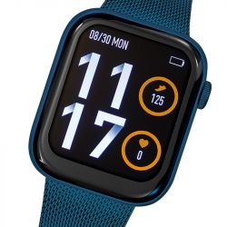 Montre mixte connectée tekday bleu acier bleu - montre connectée homme & femme - - connectees - edora - 1