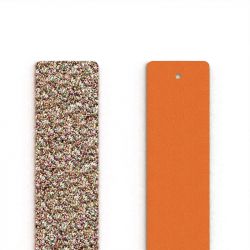 Cuir manchette 25mm les georgettes paillettes multicolores tangerine - cuirs - edora - 0