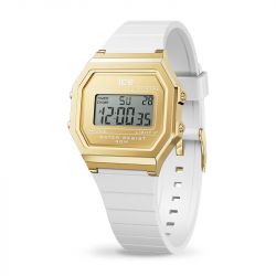 Montre digitale femme s ice watch digit retro gold silicone blanc - digitales - edora - 0