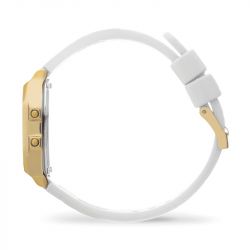 Montre digitale femme s ice watch digit retro gold silicone blanc - digitales - edora - 2
