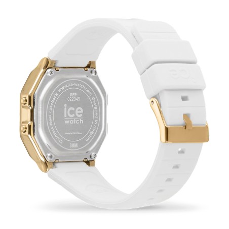 Montre digitale femme s ice watch digit retro gold silicone blanc – digitales