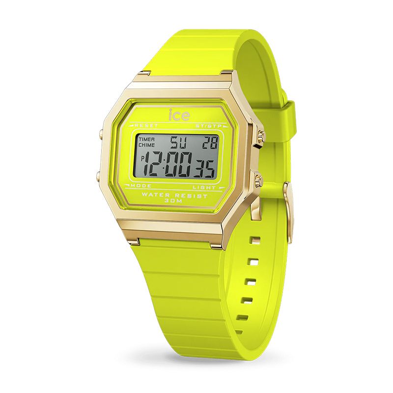 Montre digitale femme s ice watch digit retro silicone sunny lime - montre digitale homme, femme & enfant - edora - digitales - edora