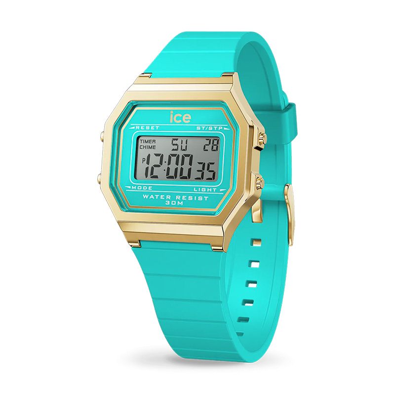 Montre digitale femme s ice watch digit retro silicone blue curacao - montre digitale homme, femme & enfant - edora - digitales - edora