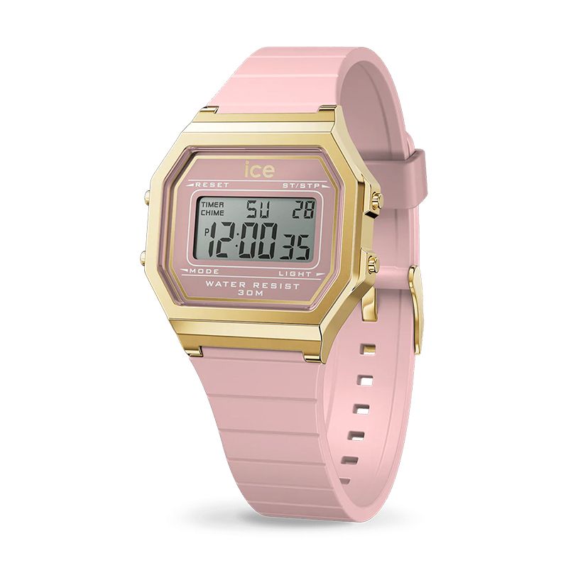 Montre digitale femme s ice watch digit retro silicone blush pink -  digitales - edora