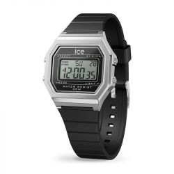 Montre digitale femme s ice watch digit retro silver silicone black - montre digitale homme, femme & enfant - edora - digitales - edora - 0