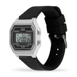 Montre digitale femme s ice watch digit retro silver silicone black - digitales - edora - 1
