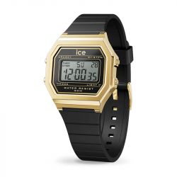 Montre digitale femme s ice watch digit retro gold silicone black - digitales - edora - 0