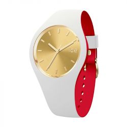Montre femme m ice watch loulou white gold chic silicone blanc et rouge - analogiques - edora - 0