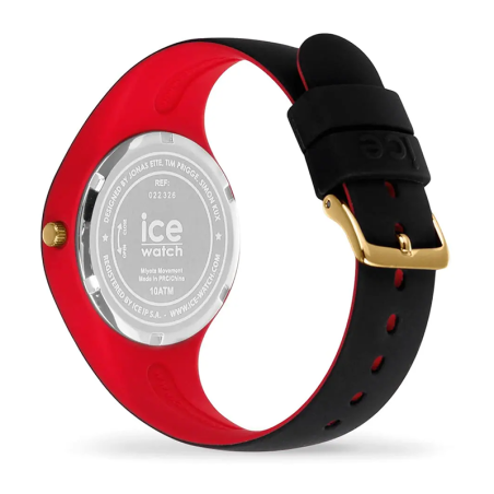 Montre femme s ice watch loulou black glitter chic silicone noir et rouge – analogiques