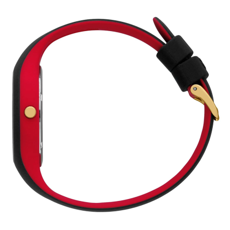 Montre femme s ice watch loulou black gold glitter silicone noir et rouge – analogiques