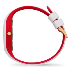 Montre femme s ice watch loulou white gold chic silicone blanc et rouge - analogiques - edora - 2