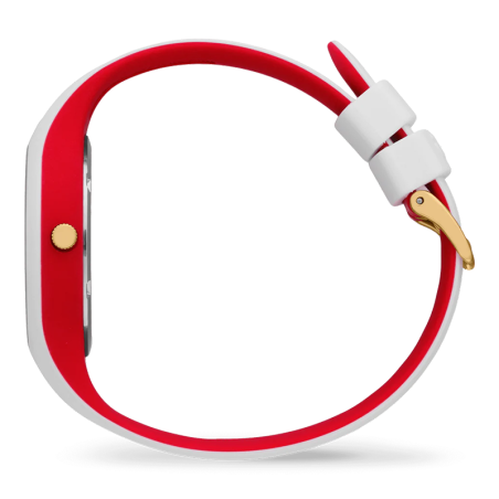 Montre femme s ice watch loulou white gold chic silicone blanc et rouge – analogiques