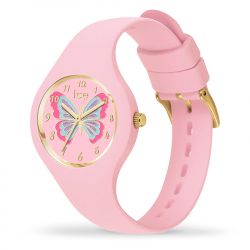 Montre enfant xs ice watch fantasia butterfly rosy silicone rose - juniors - edora - 1
