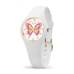 Montre enfant xs ice watch fantasia butterfly lily silicone blanc - juniors - edora - 0