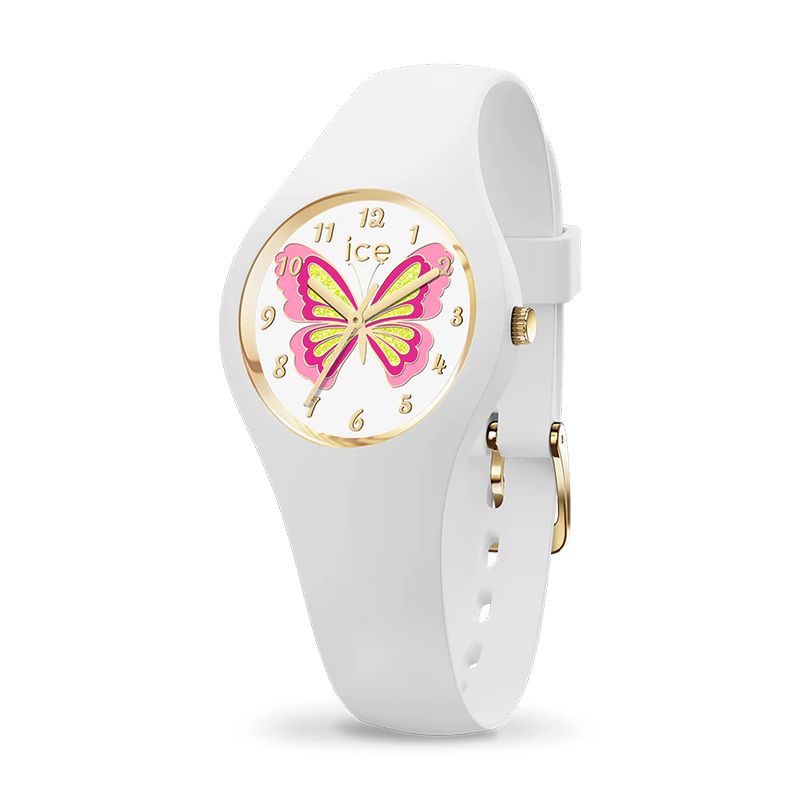 Montre enfant xs ice watch fantasia butterfly lily silicone blanc - juniors - edora