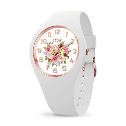 Montre femme m ice watch flower bouquet silicone blanc - analogiques - edora - 0