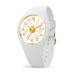 Montre femme s ice watch flower sunlight daisy silicone blanc - analogiques - edora - 0