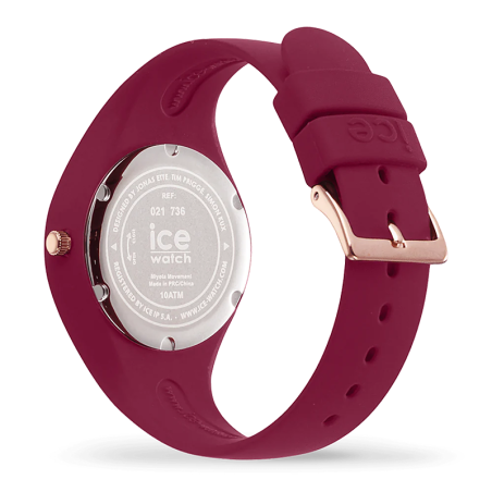 Montre femme s ice watch flower anemone bouquet silicone rouge – analogiques