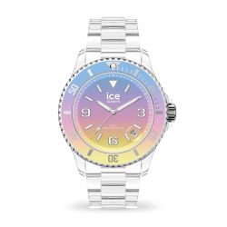 Montre femme s ice watch clear sunset fruity plastique transparent - montres-femme - edora - 0