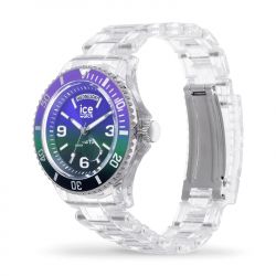 Montre femme m ice watch clear sunset purple green plastique transparent - montres-femme - edora - 1